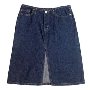 Paris Blues Denim Skirt with Slit sz 7 Y2K Woman Spring Summer Fall VINTAGE VTG